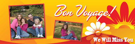 Bon Voyage Leaving Party Personalised Banner