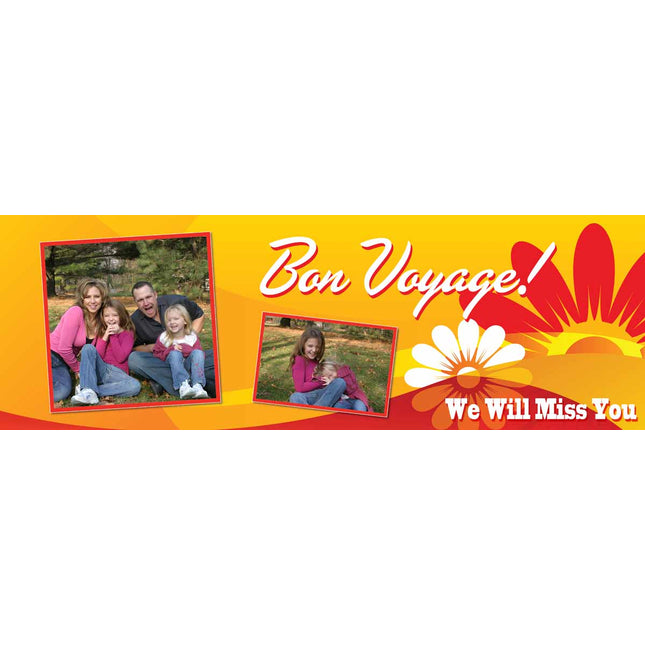 Bon Voyage Leaving Party Personalised Banner