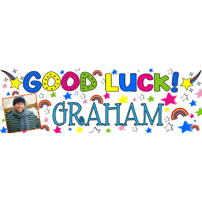Good Luck Personalised Photo Banner