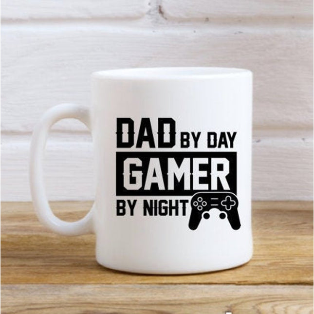 Dad By Day, Gamer By Night - Funny Novelty Mug