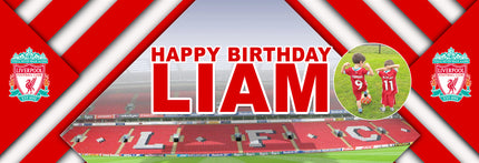 Anfield Stadium Birthday Party Personalised Photo Banner