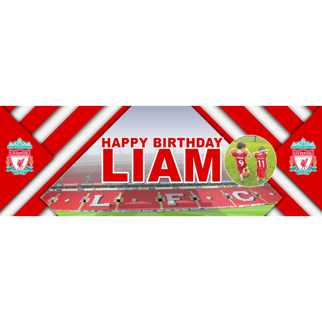 Anfield Stadium Birthday Party Personalised Photo Banner