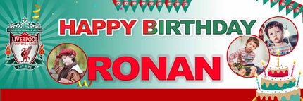 Liverpool FC Birthday Party Personalised Photo Banner