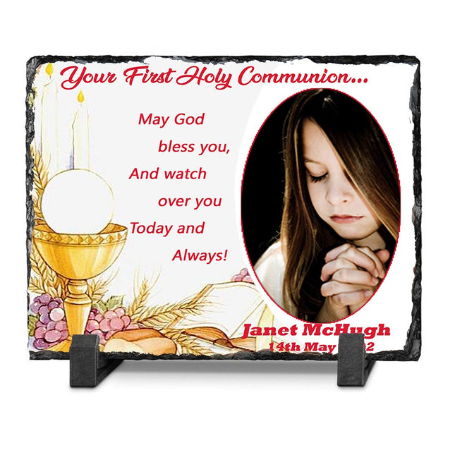 May God Bless You First Holy Communion Slate