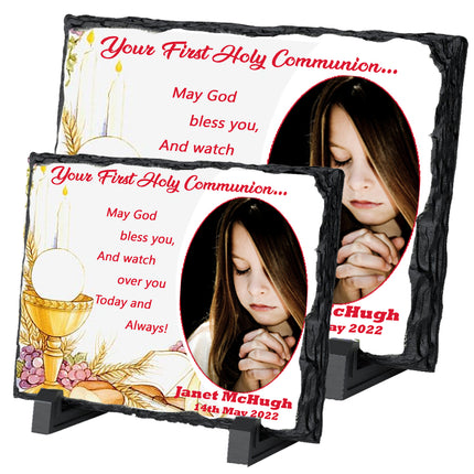 May God Bless You First Holy Communion Slate