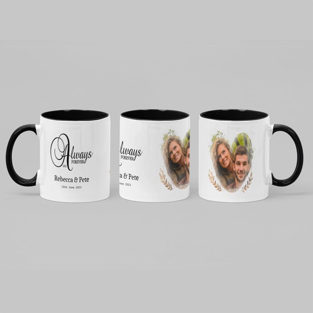 Always And forever Couples Personalised Photo Mug
