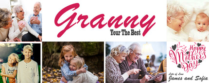 Granny Teatime Personalised Photo Collage Mug
