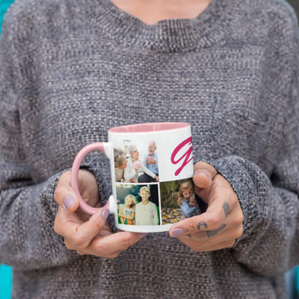 Granny Teatime Personalised Photo Collage Mug