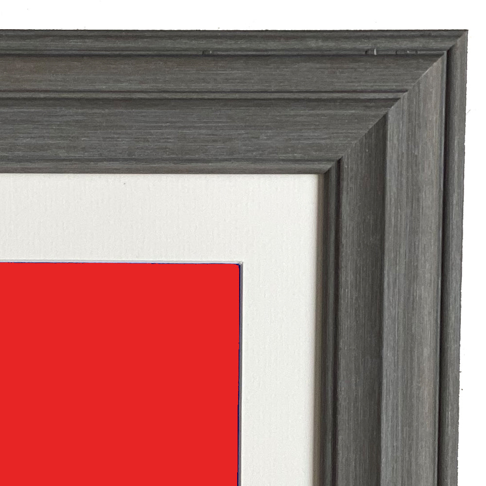 8x6 Mounted Atlantic Stone Grey Photo Frame (10x8 frame size)