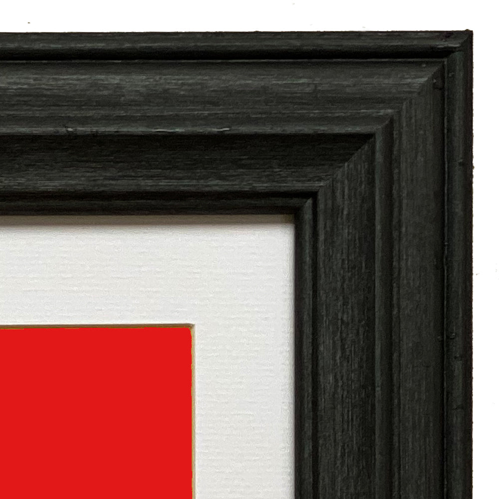 6x4 Mounted Atlantic Black Graphite Photo Frame  (7x5 frame size)