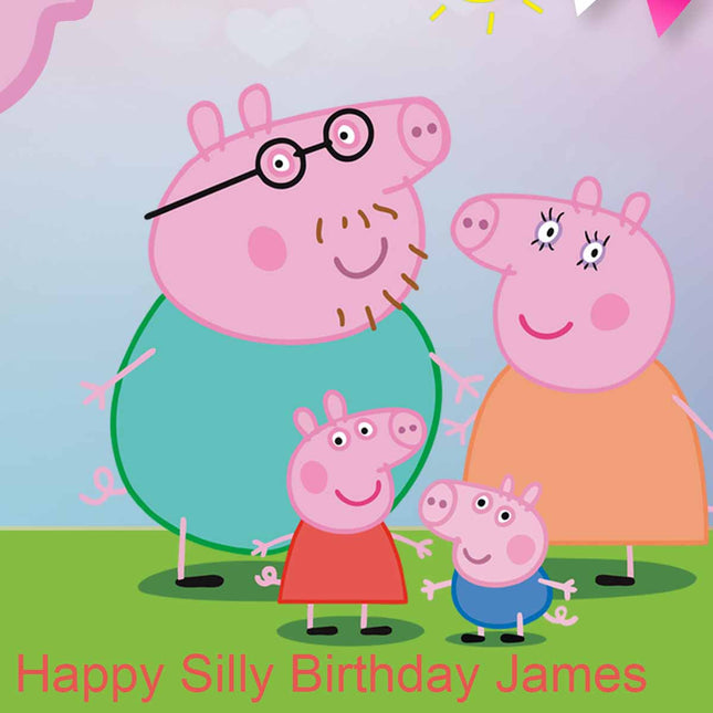 Peppa Pig Birthday Party Personalised Photo Banner
