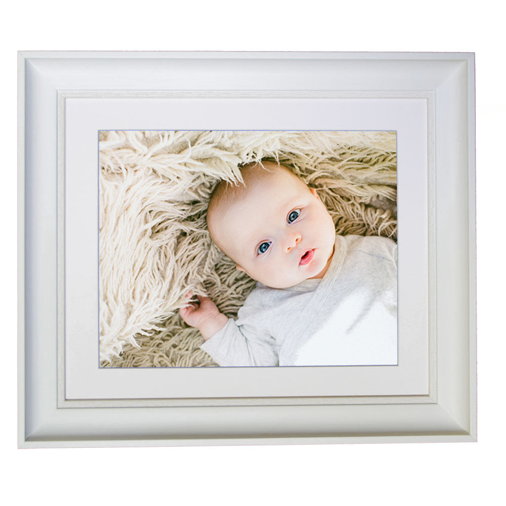 30X25cm (12X10 inch) Mounted Princess White Photo Frame (10X8 Picture Size)