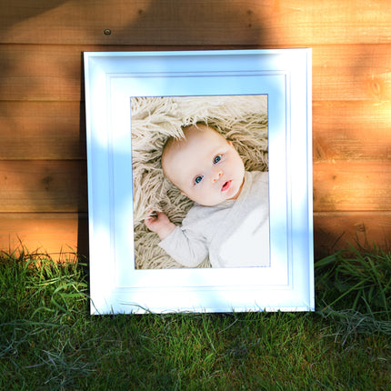 30X25cm (12X10 inch) Mounted Princess White Photo Frame (10X8 Picture Size)