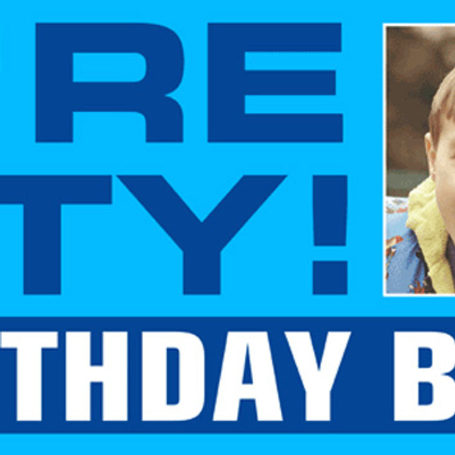 Just Plain Birthday Party Personalised Photo Banner