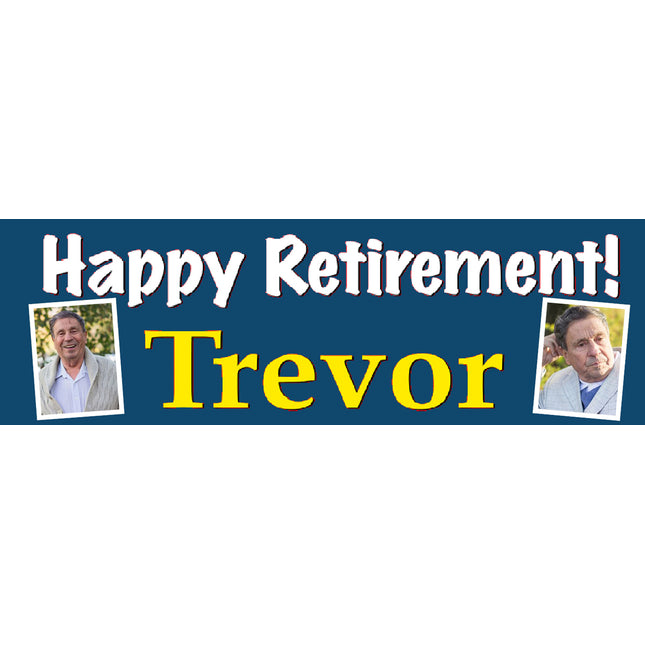 Your Retirement Simple Personalised Photo Banner