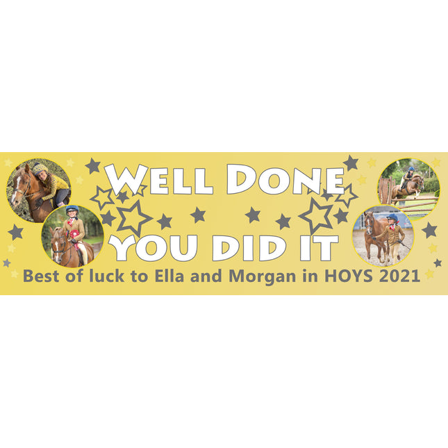 Well Done You Did It  Personalised Photo Banner