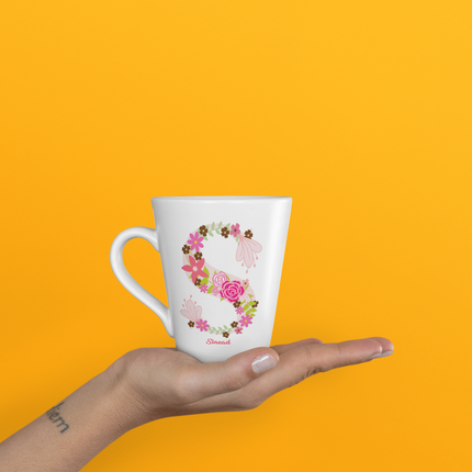 Uma Floral - Personalised Alphabet Latte Mugs