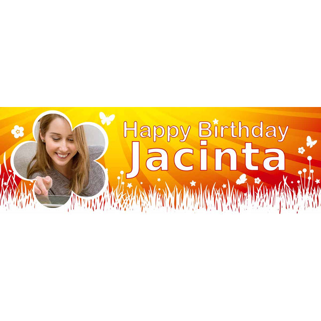 In Nature We Love Birthday Party Personalised Photo Banner
