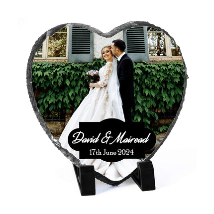 Our Heart Wedding Photo Slate