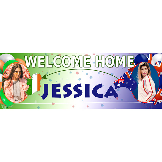 Welcome Home Its Been Too Long Personalised Photo Banner