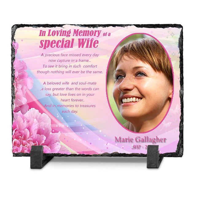 My Special Wife Memorial Slate